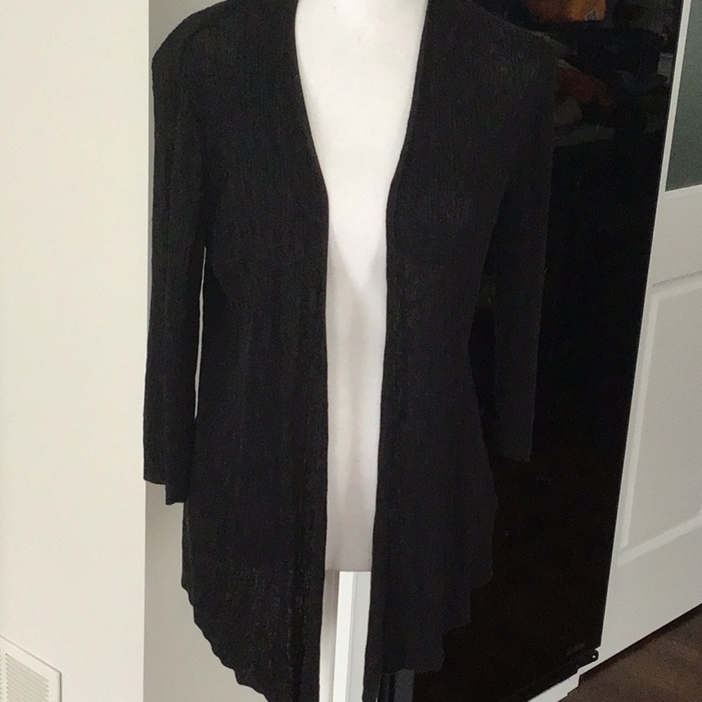 KASPER 3/4 length sleeve black sweater
